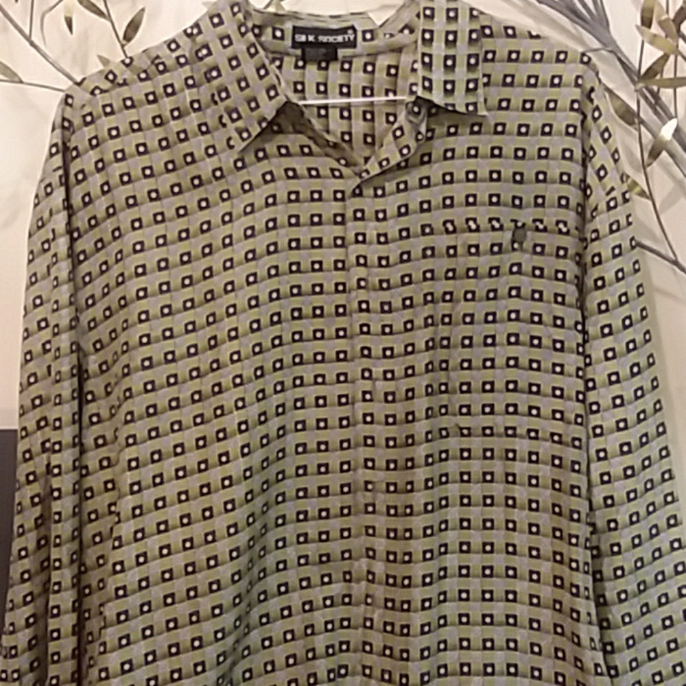 Mens silk shirt size large